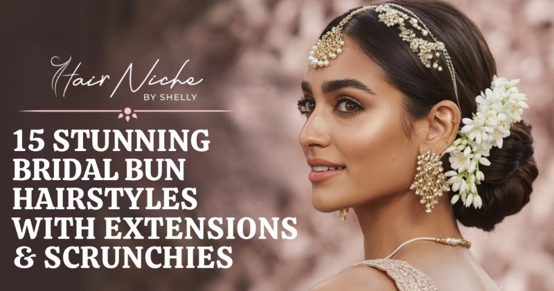 15 Stunning Bridal Bun Hairstyles with Extensions & Scrunchies